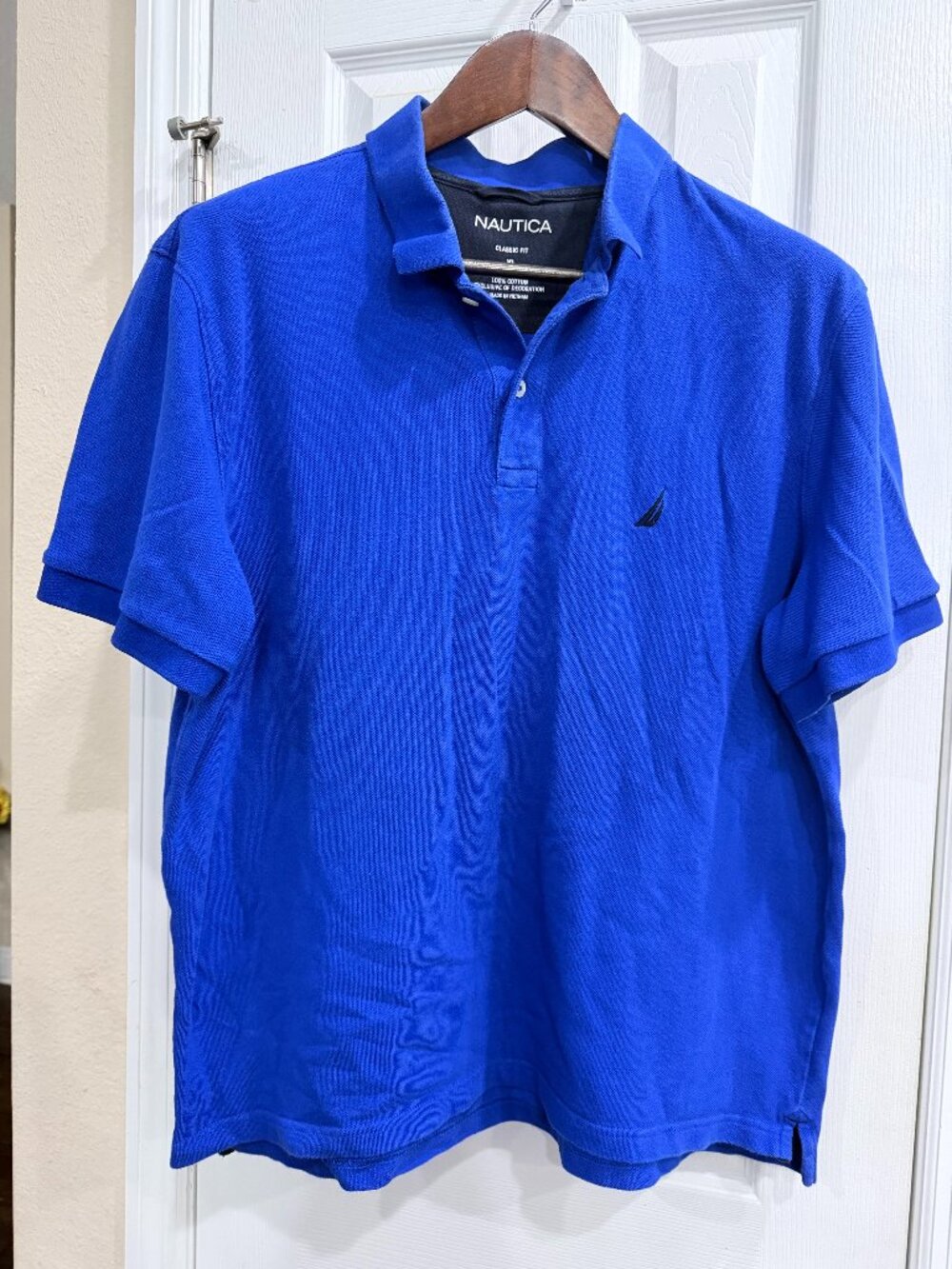 Nautica Men’s XL Classic Fit Polo Shirt Royal Blue Embroidered Logo